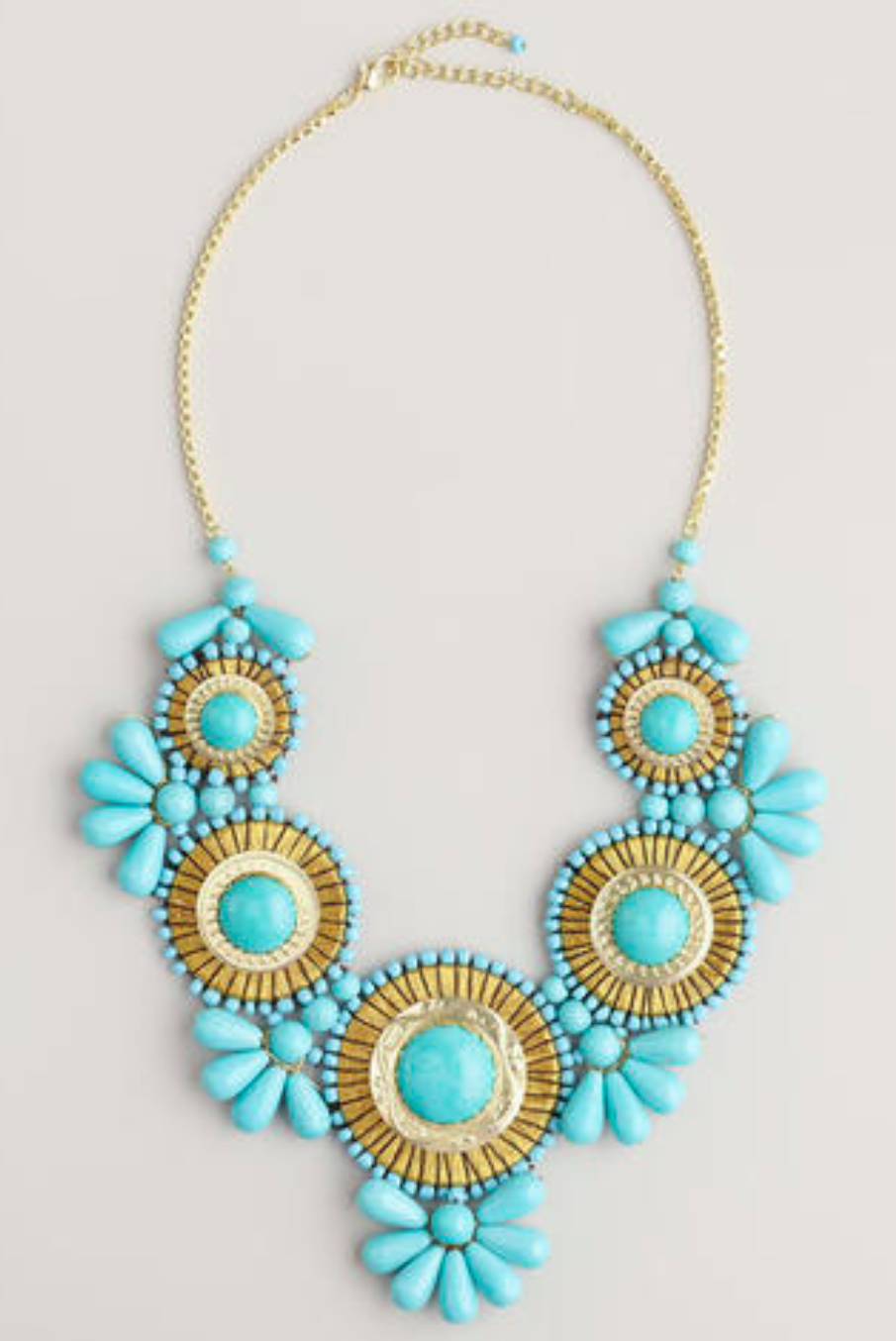 Turquoise Statement Necklace Bib Bubble Necklace Vivid Designs Jewelry