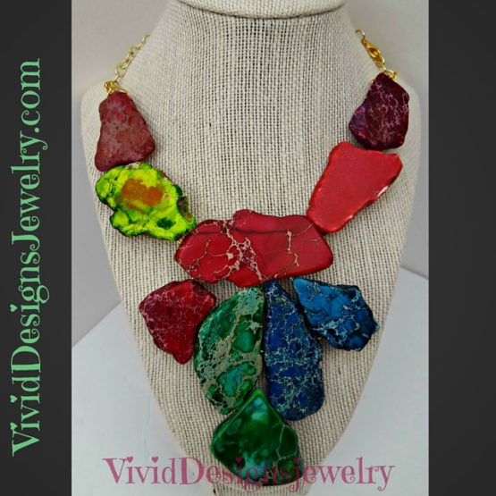 Multicolor Statement Necklace Colorful Turquoise Bib Jewelry Necklaces