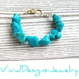 Chunky Turquoise Nugget Bracelet